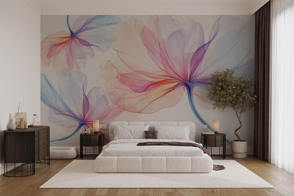 Bloemen in regenboogkleuren — interieur 1