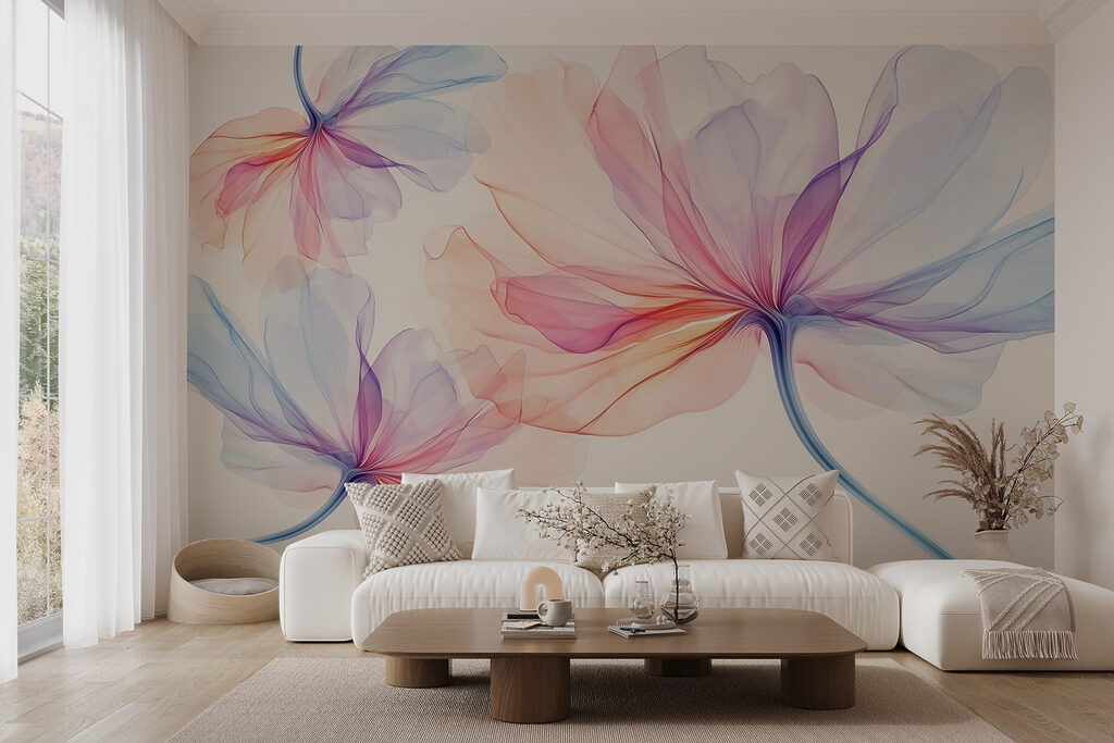 Bloemen in regenboogkleuren — interieur 2