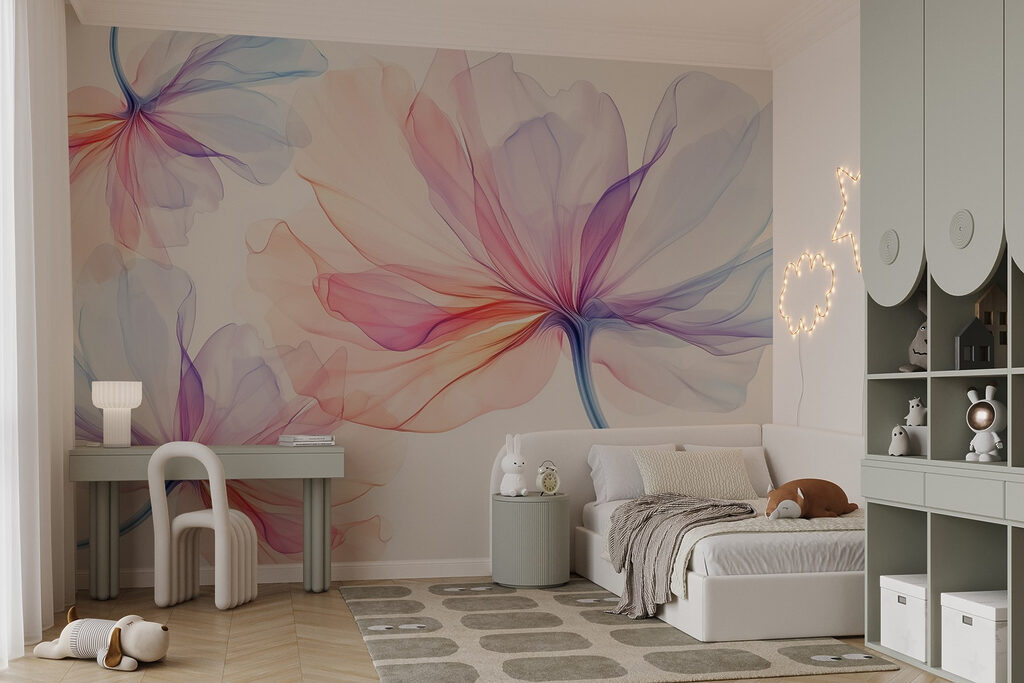 Bloemen in regenboogkleuren — interieur 3