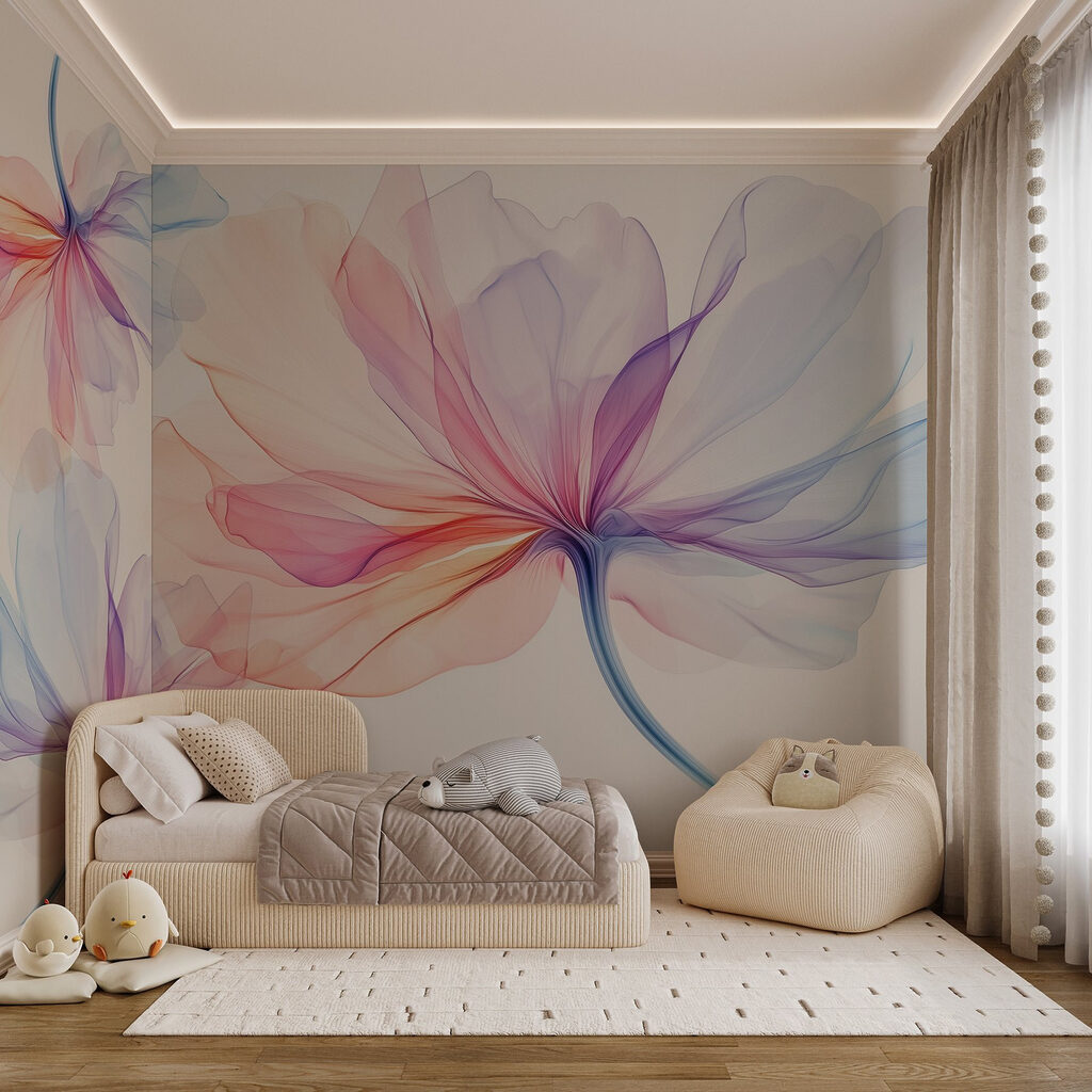 Bloemen in regenboogkleuren — interieur 4