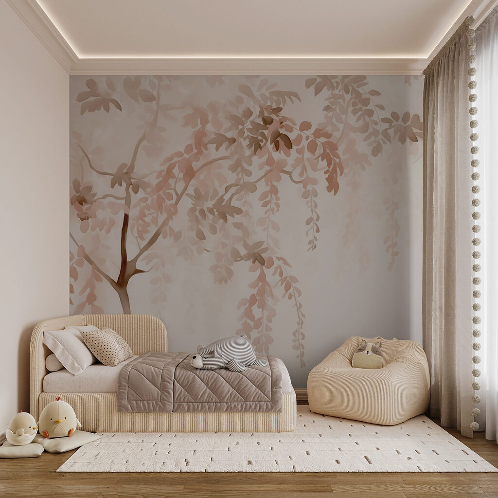 Hangende takken in beige — interieur 2