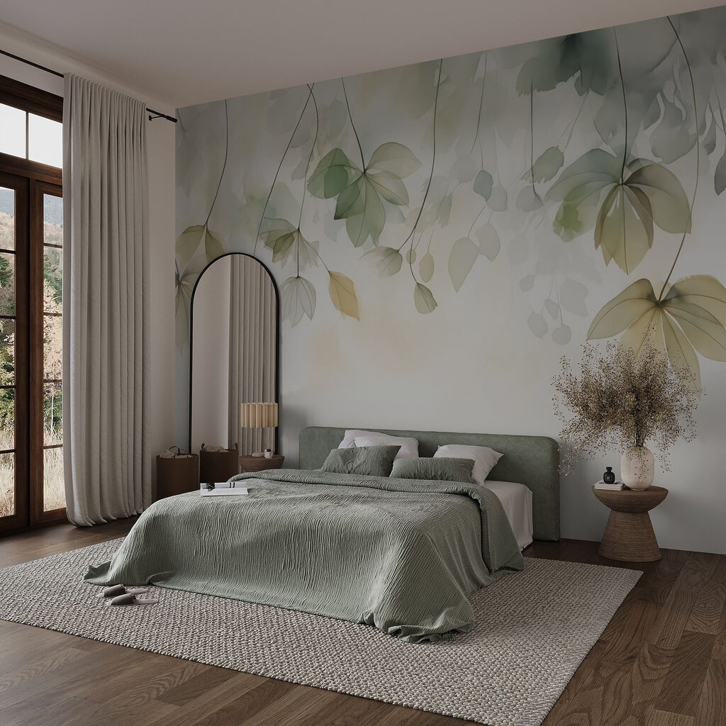 Delicate bladeren in zachte tinten — interieur 2