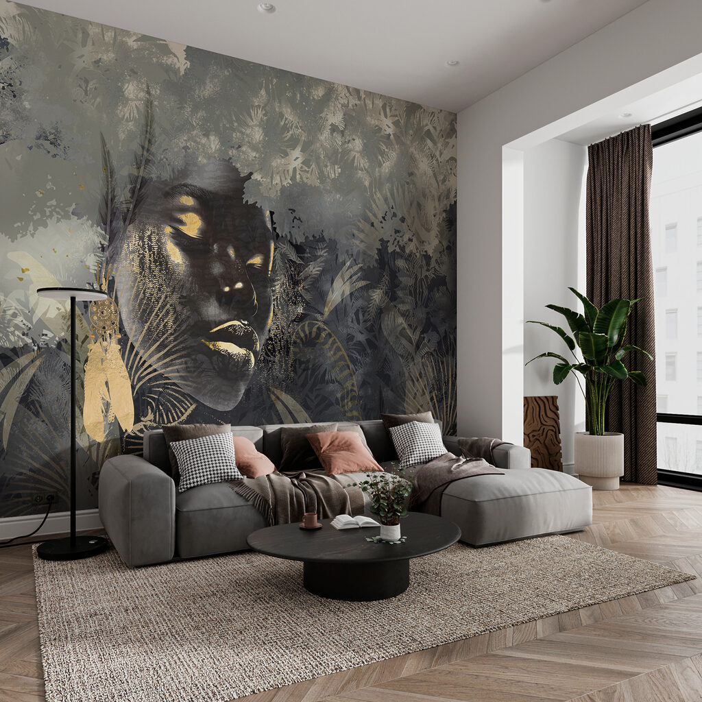 Vrouw tussen donkere tropen — interieur 2