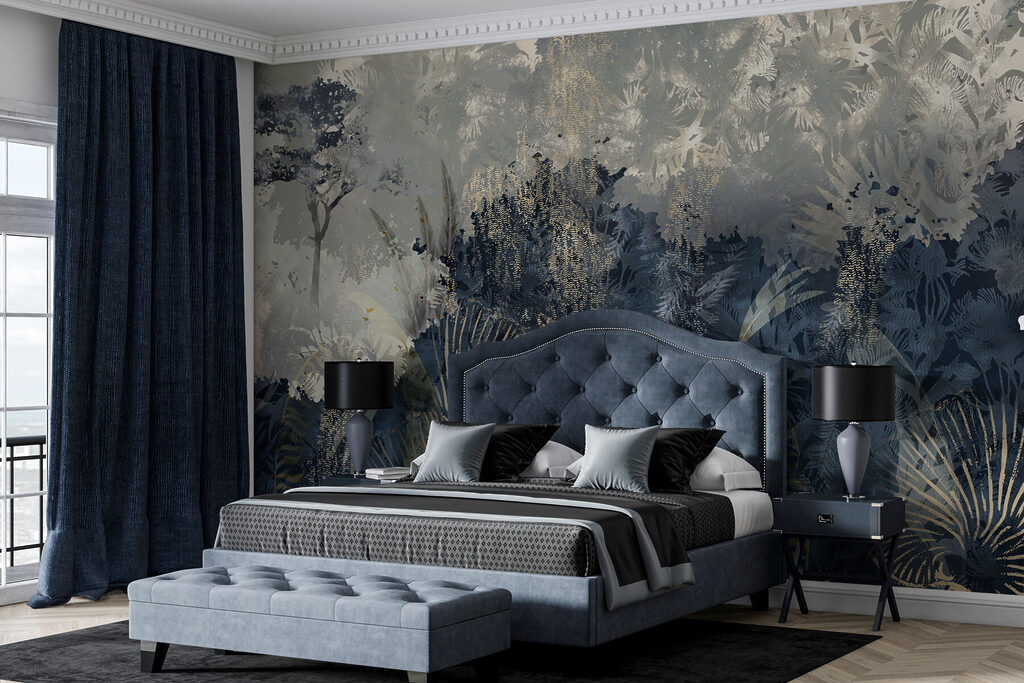 Donkere bladeren in bosnevel — interieur 1