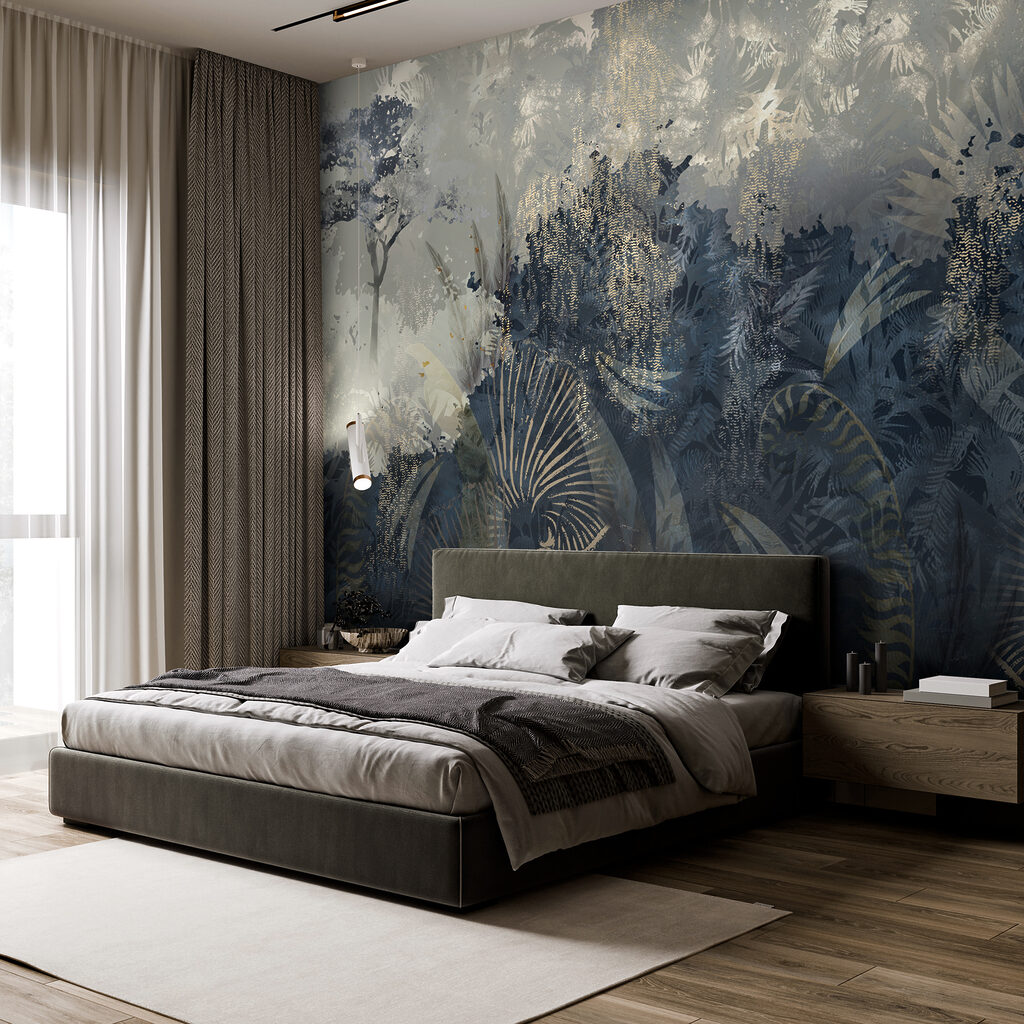 Donkere bladeren in bosnevel — interieur 2