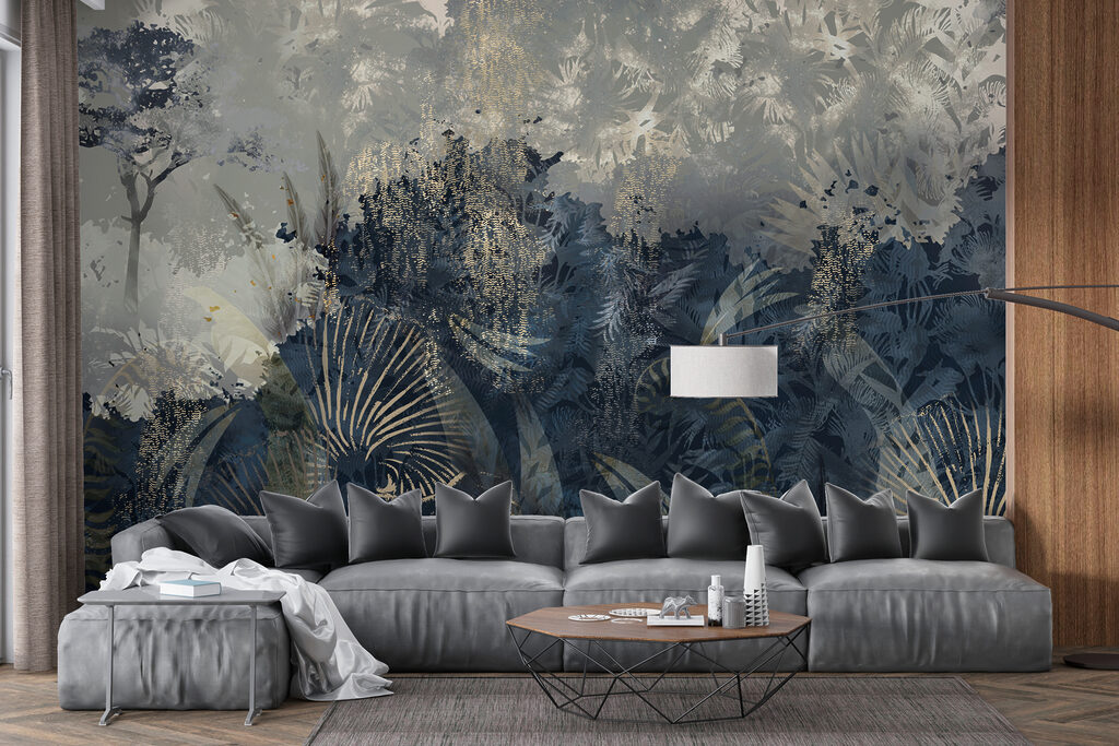 Donkere bladeren in bosnevel — interieur 3
