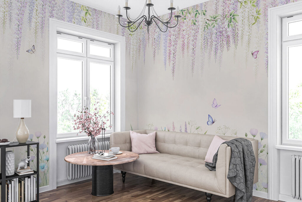 Bloemen boven een weiderand — interieur 2
