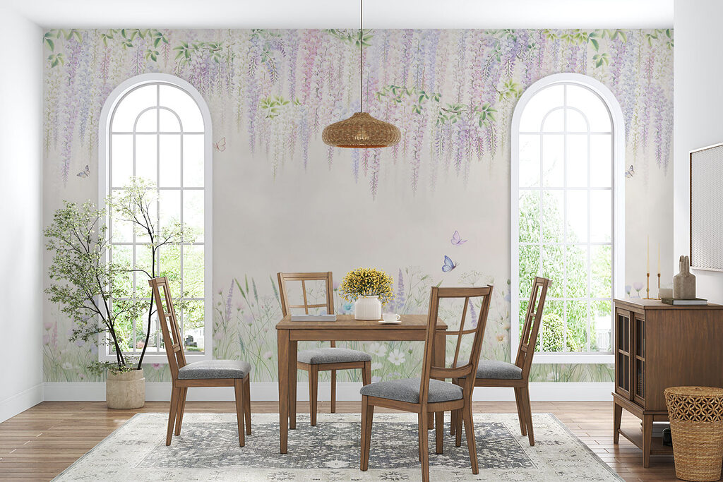 Bloemen boven een weiderand — interieur 4