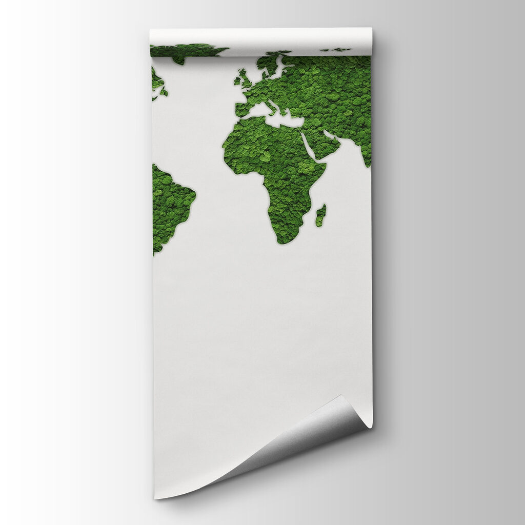 Wereldkaart van groene bladeren — productweergave