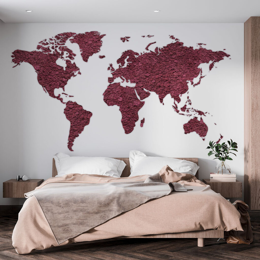 Wereldkaart met ruwe kleursporen — interieur 1