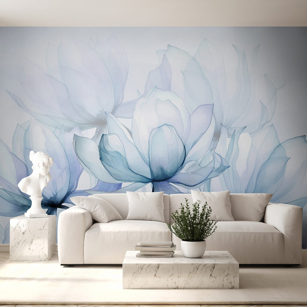 Verfijnde bloemen in zachte kleuren in een interieur