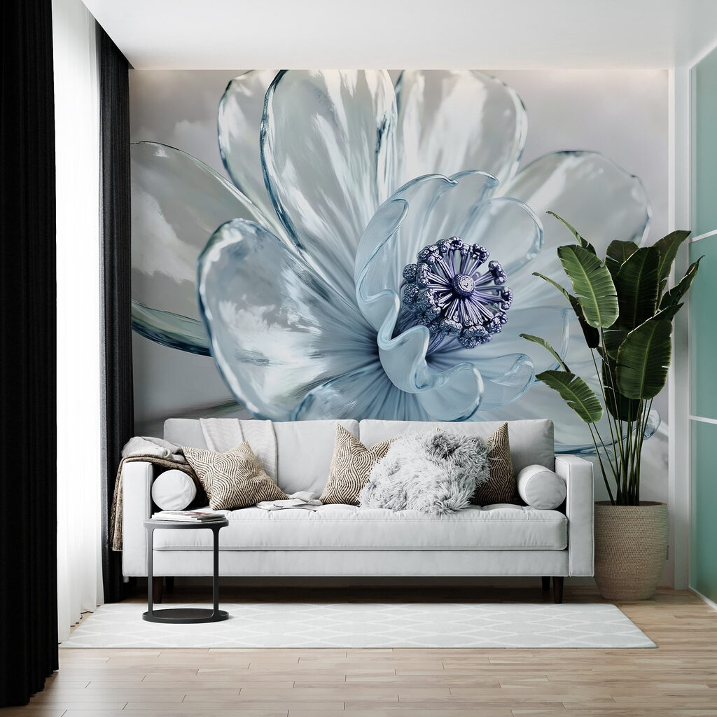 Bloem in koele kristaltinten — interieur 2
