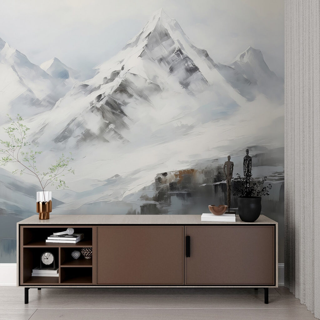 Besneeuwde pieken in aquarel — interieur 3