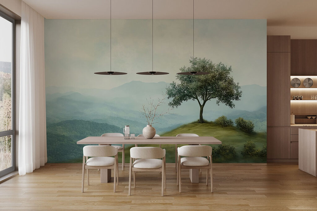 Eenzame boom boven berglagen — interieur 4