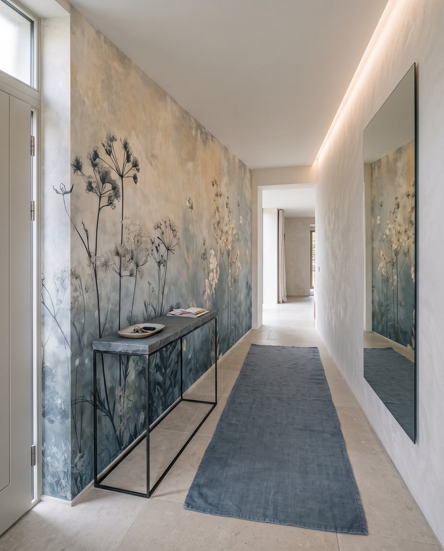 Wilde bloemen in avondlicht — interieur 3