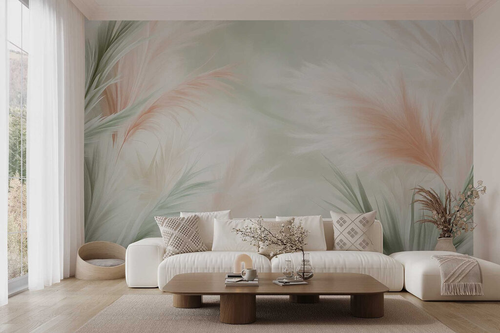 Pluimen in zachte pastelkleuren — interieur 3