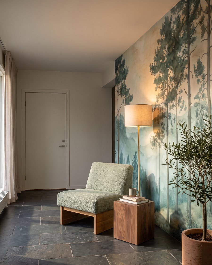 Dennen boven een vallei — interieur 3