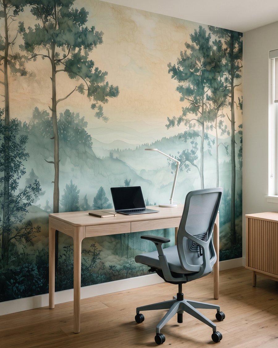 Dennen boven een vallei — interieur 4
