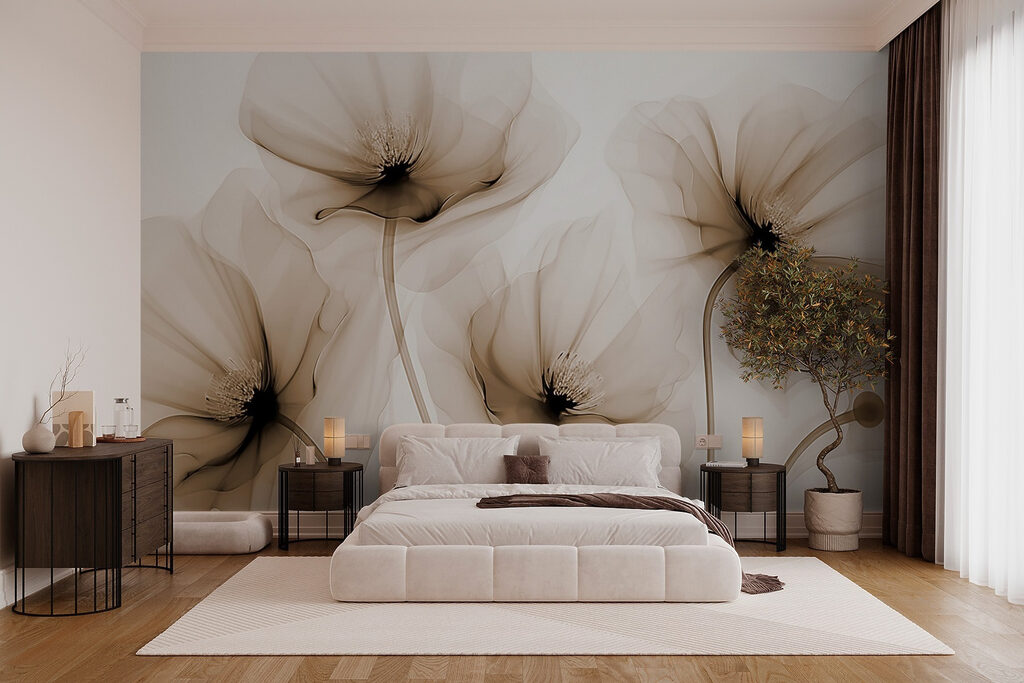 Bloemen in doorzichtige kleurrook — interieur 1