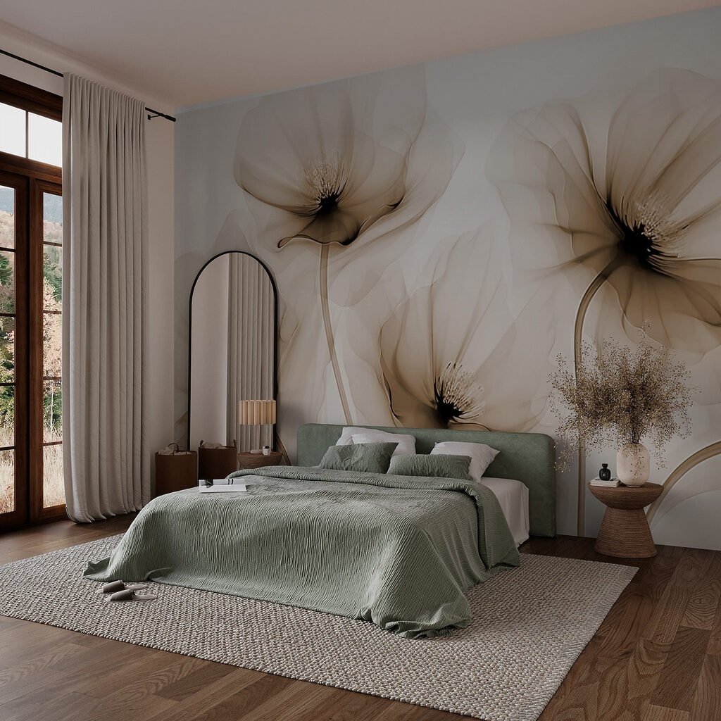 Bloemen in doorzichtige kleurrook — interieur 2