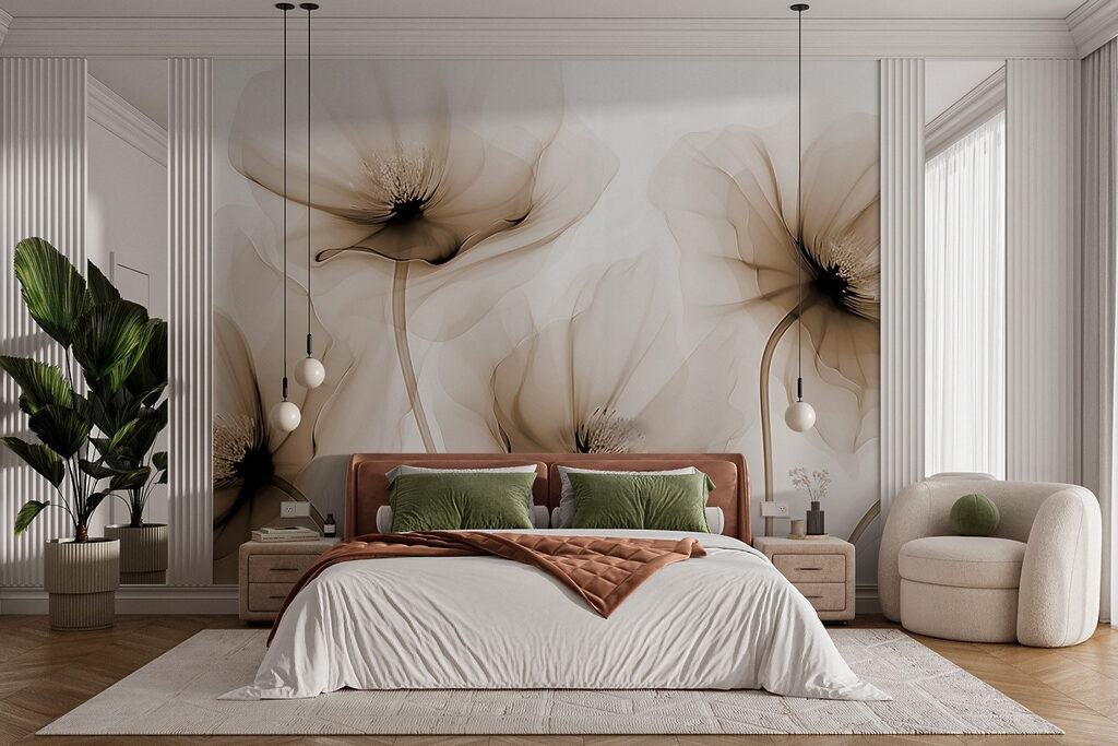 Bloemen in doorzichtige kleurrook — interieur 3