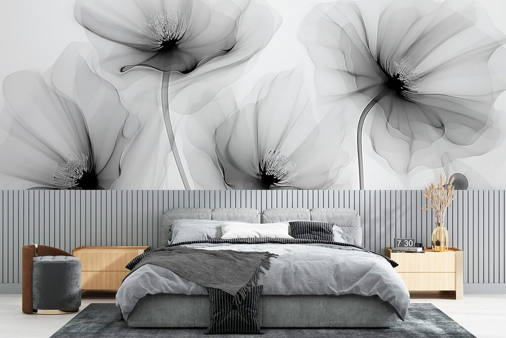 Bloemen in doorzichtige kleurrook — interieur 2