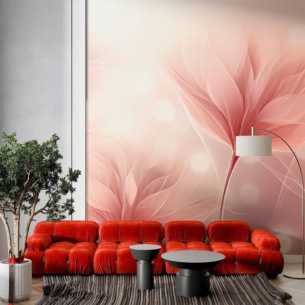 Roze bladeren in lichtnevel — interieur 3