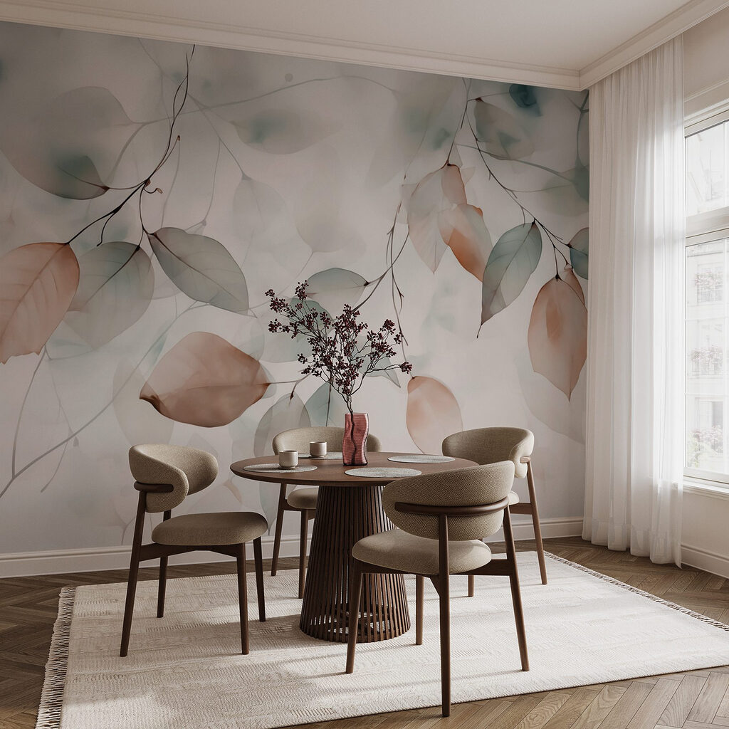 Twijgen met transparante bladeren — interieur 2