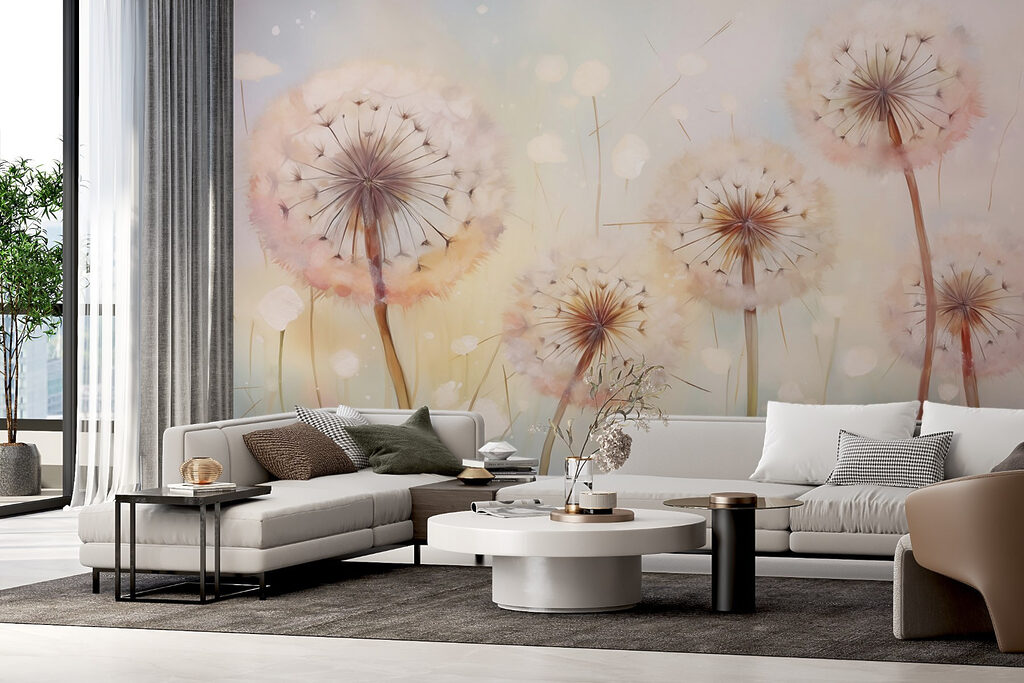 Pluisbollen in zachte kleuren — interieur 1