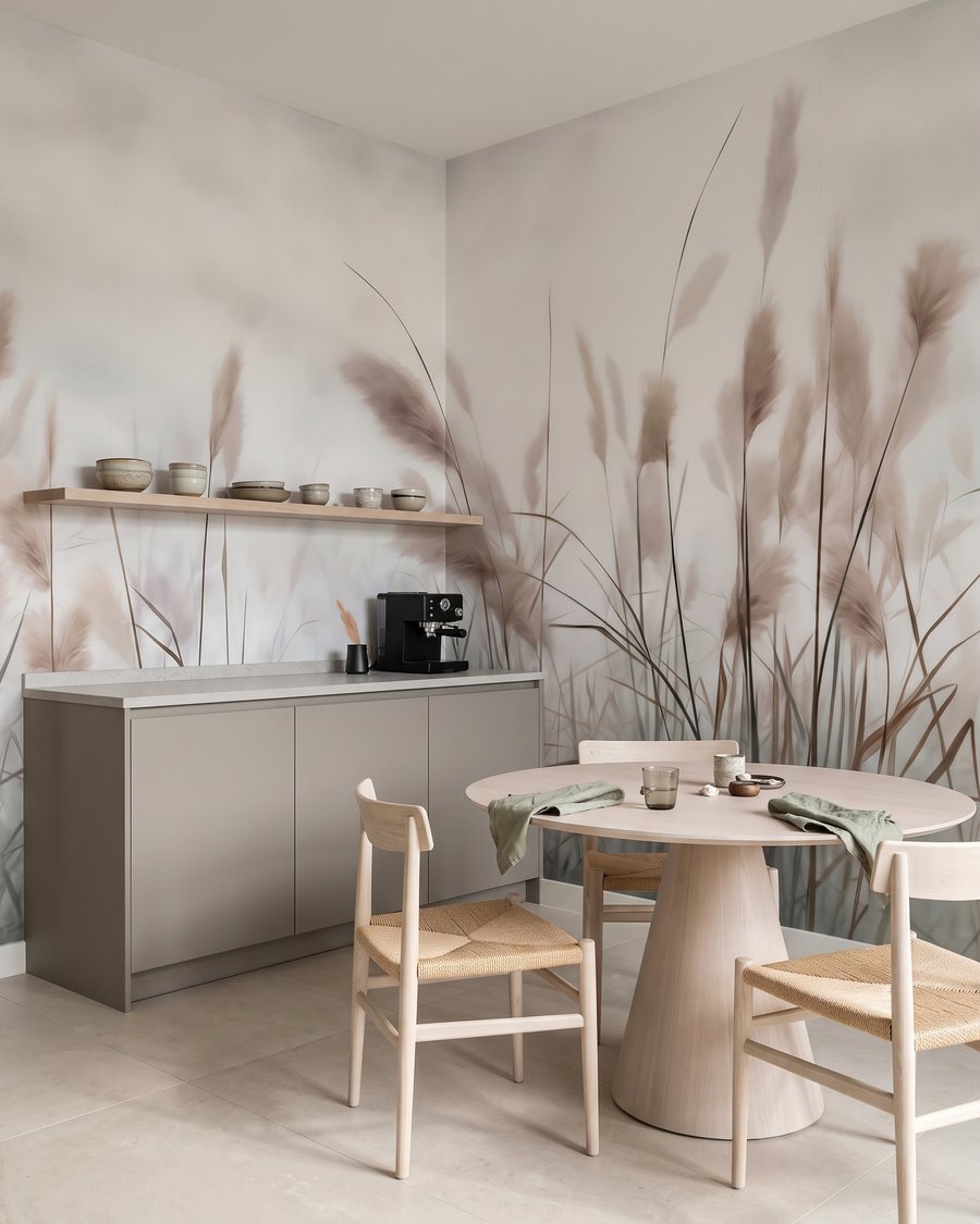 Bruine pluimen in nevel in een interieur