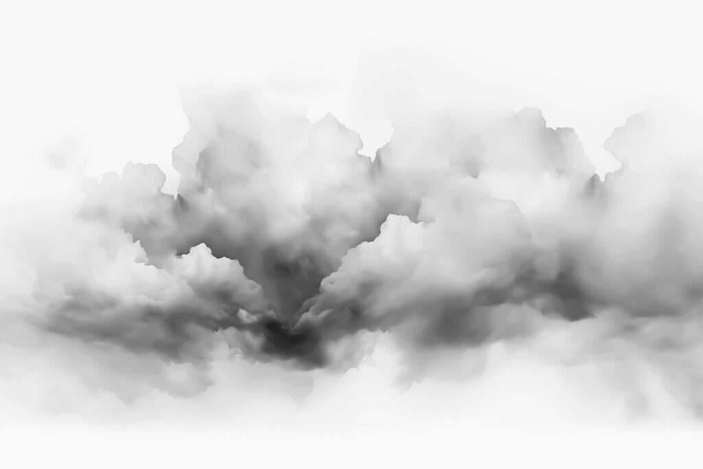 Grijze wolken vloeien samen — volledig ontwerp
