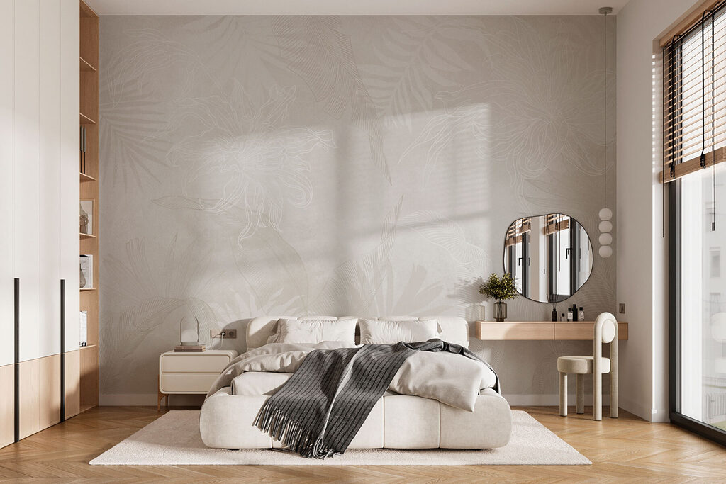 Tropenblad als vervaagde afdruk — interieur 2