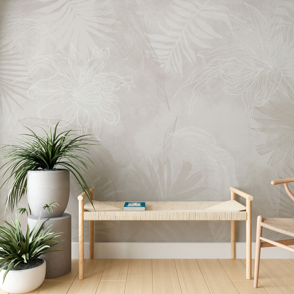 Tropenblad als vervaagde afdruk — interieur 4