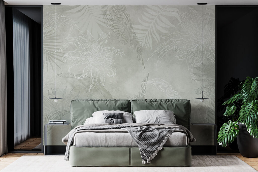 Tropenblad als vervaagde afdruk — interieur 2