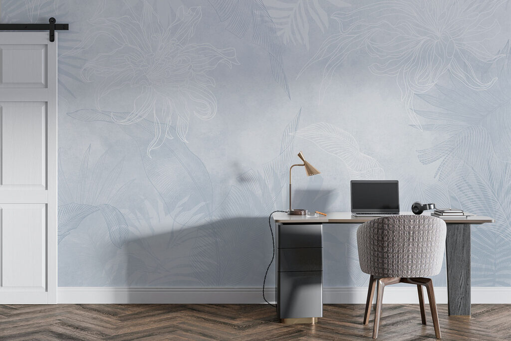 Tropenblad als vervaagde afdruk — interieur 2