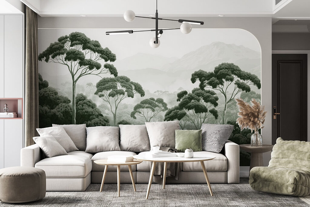 Hoge kruinen boven boslagen — interieur 4