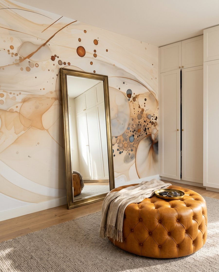 Gouden lijnen tussen kleurkringen — interieur 3