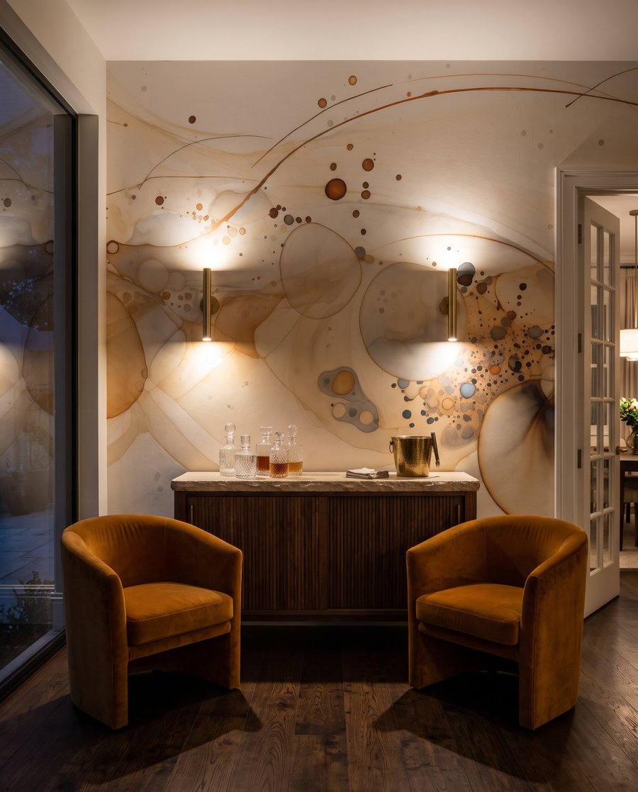 Gouden lijnen tussen kleurkringen — interieur 5