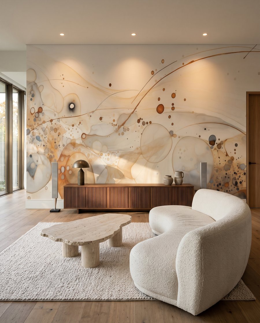 Gouden lijnen tussen kleurkringen — interieur 6