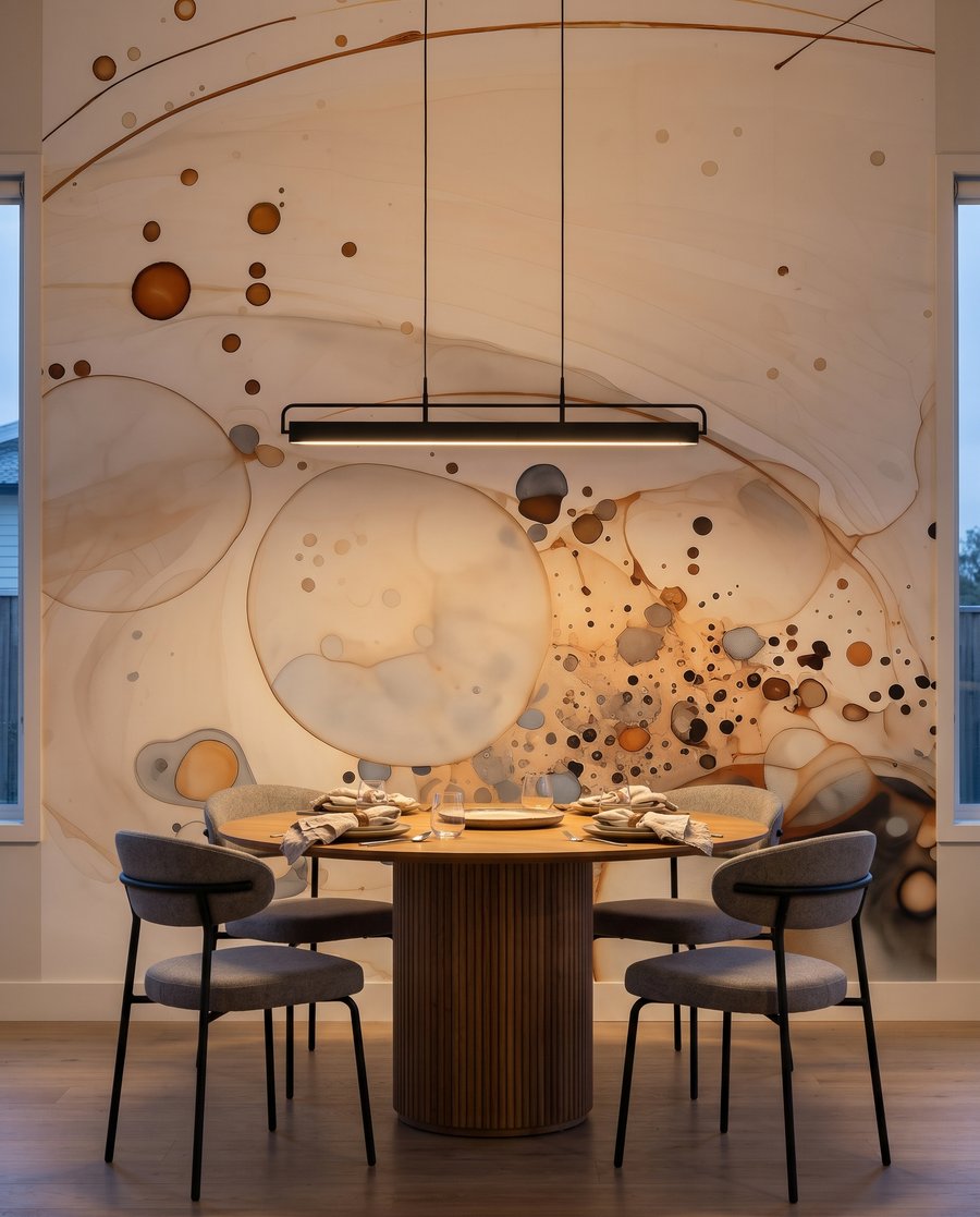 Gouden lijnen tussen kleurkringen — interieur 9
