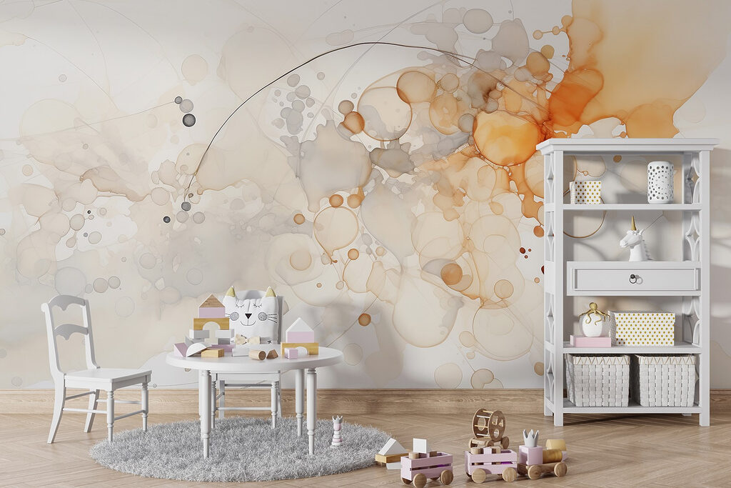 Okerkleurige kringen in beweging — interieur 4