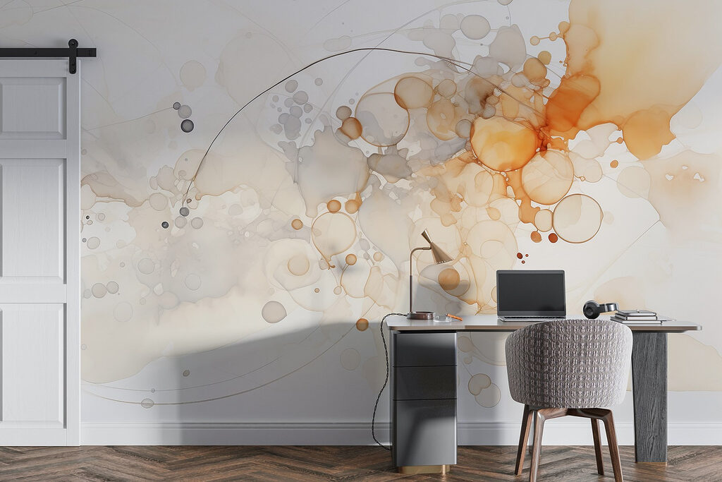 Okerkleurige kringen in beweging — interieur 5