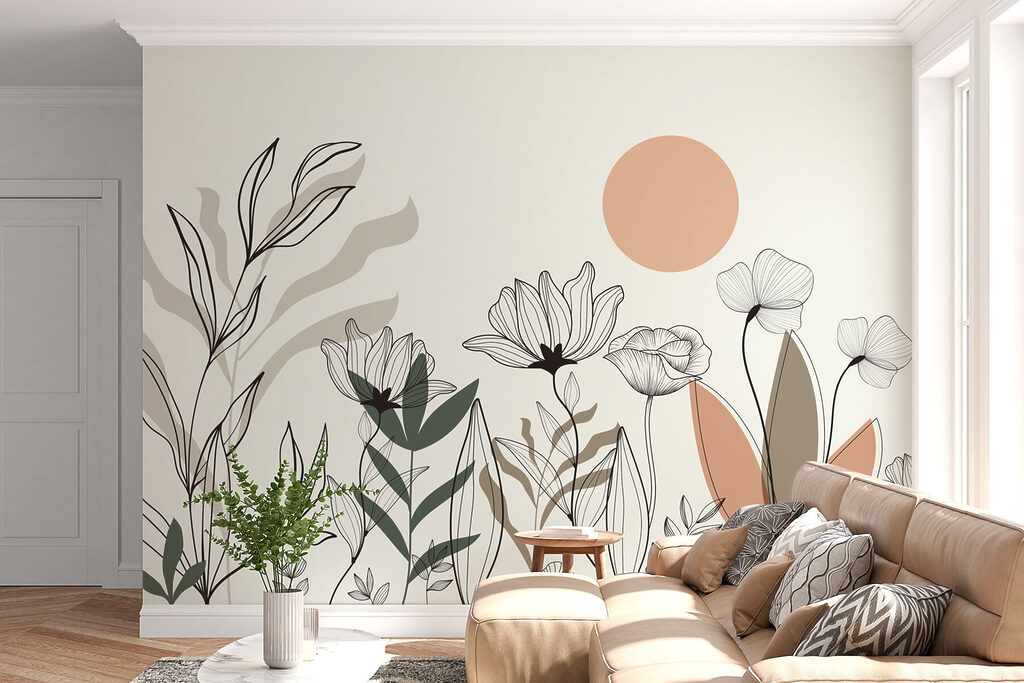 Veldbloemen voor een perzikzon — interieur 1