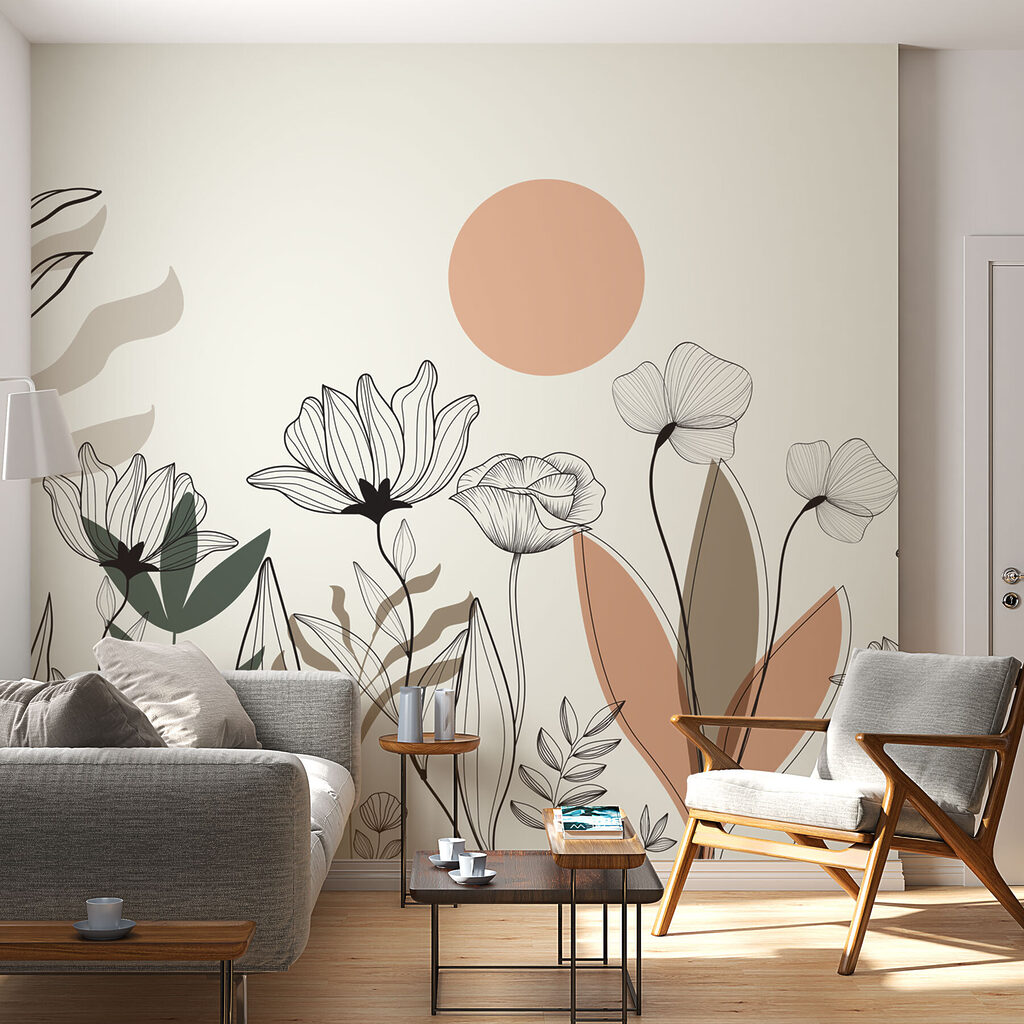 Veldbloemen voor een perzikzon — interieur 2