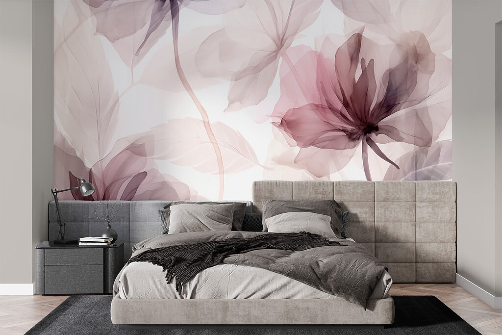 Bloemen in mauve sluiers — interieur 3