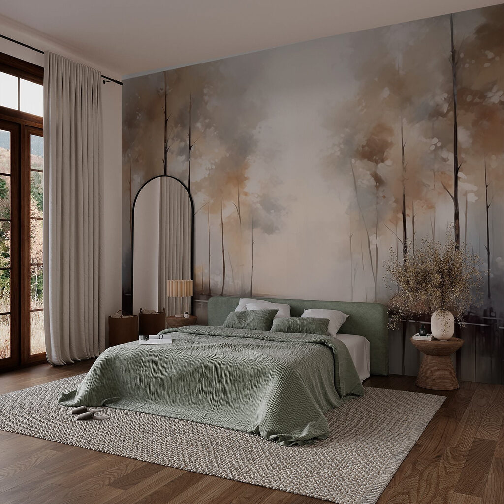 Langs het mistige boswater — interieur 1