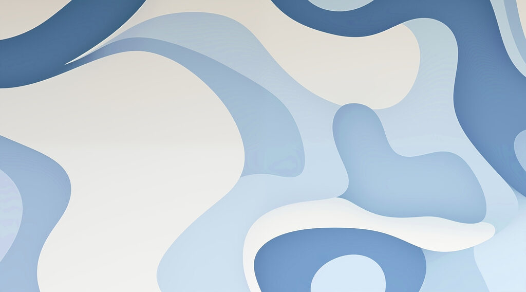 Blauwe banen met rondingen — volledig ontwerp
