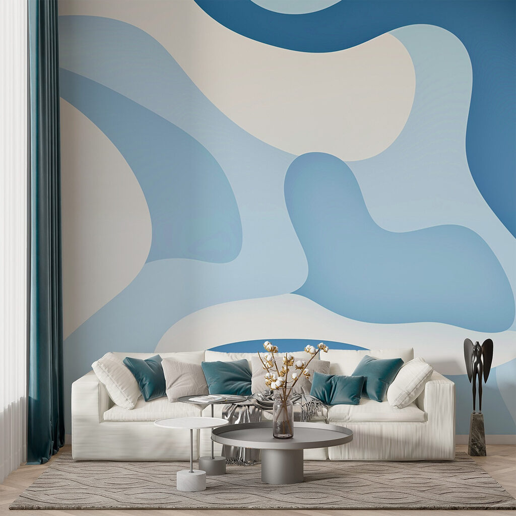 Blauwe banen met rondingen — interieur 2