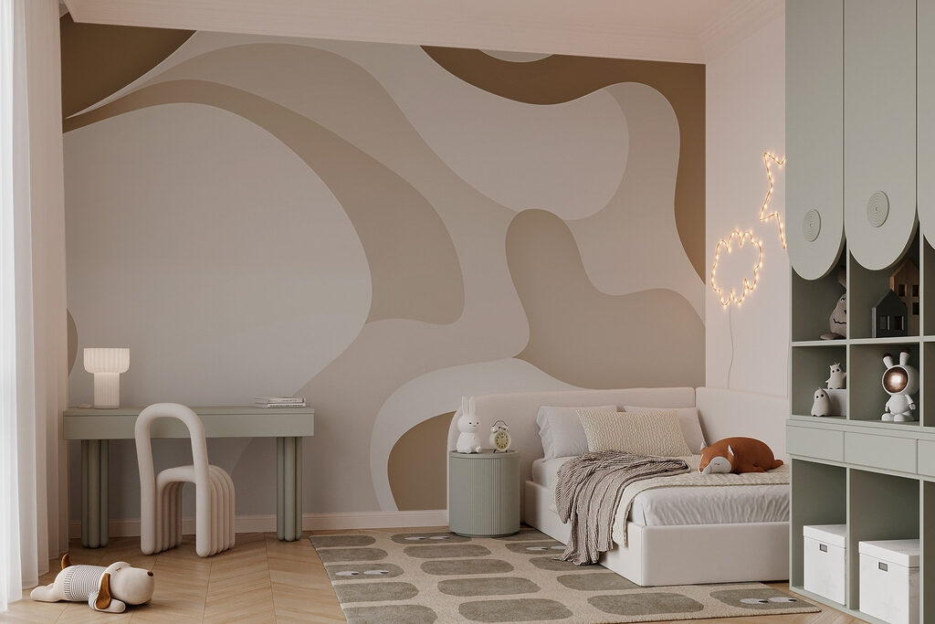 Vloeiende vormen in taupe — interieur 3