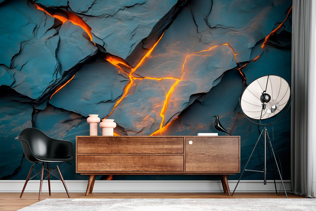Oranje gloed tussen scheuren — interieur 3